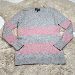 Banana Republic Cashmere Wool Sweater Filpucci Striped Grey Pink Small